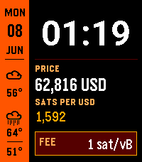 Stratum Node Orange theme with fee panel